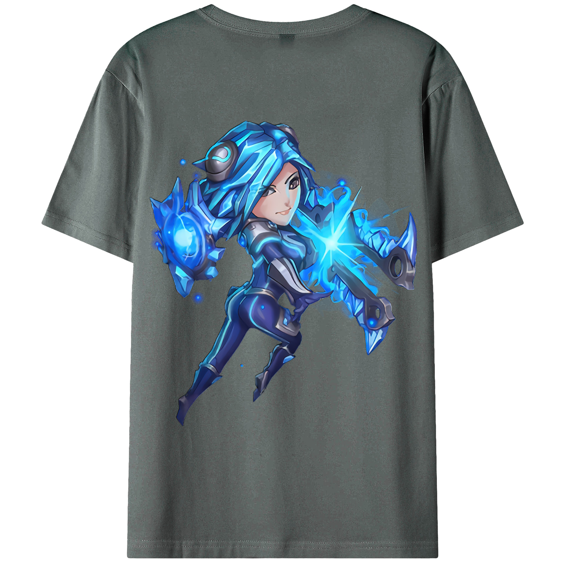 （画像用） リーグ・オブ・レジェンド League of Legends LOL 綿100％ メンズ半袖Tシャツ（バックプリント） 通気性